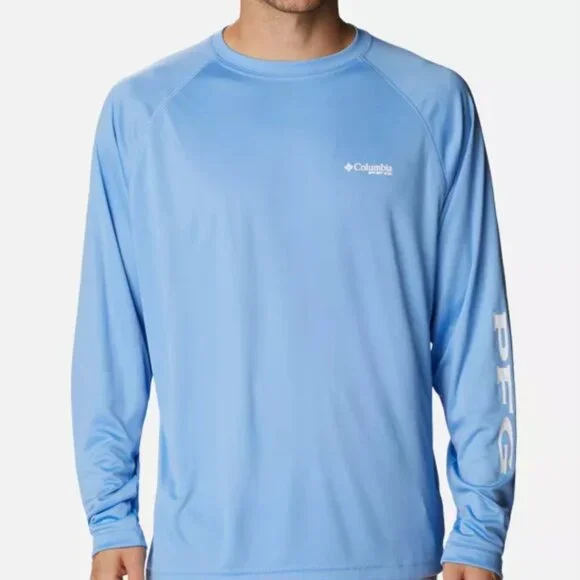 Columbia PFG Light Blue Deep Waves Omni-Shade LS Tee (XXL) NEW!! 😎 🐟 - Picture 3 of 4